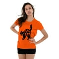 thumbnail image 3 of Vintage Halloween Scaredy Cat Cute Womens Fitted Plus Size Graphic Tee Brisco Brands 3X, 3 of 5