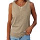 thumbnail image 2 of Camisetas informales sin mangas con bolsillo y cuello en V de Color liso para mujer de verano Fridja gh7365, 2 of 9