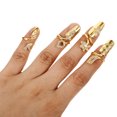 thumbnail image 4 of 4pcs Anillos de uñas abiertas para mujeres Anillos decorativos de uñas Ringsoneo de aleación de diamantes de imitación, 4 of 6