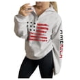 thumbnail image 1 of Penkiiy Sweat à Capuche pour Femmes Manches Longues Patchwork Léopard Pull Blanc Y2K Vêtements, 1 of 7
