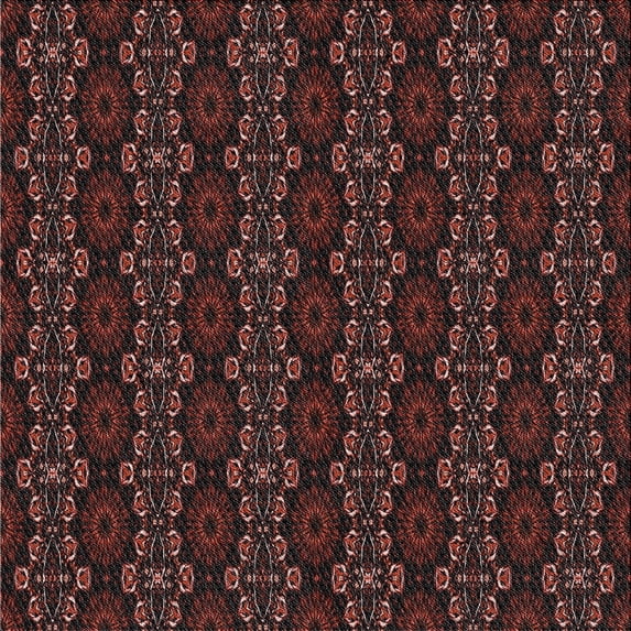 Ahgly Company Indoor Square Patterned Chestnut Brown Novelty Area Rugs, 4' Square