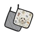 thumbnail image 2 of Caroline's Treasures White Havanese Coffee Bar Pair of Pot Holders Pair 7.5x7.5 Quilted Insulated Hot Pads Decorative Kitchen Gift Made in USA, 2 of 7