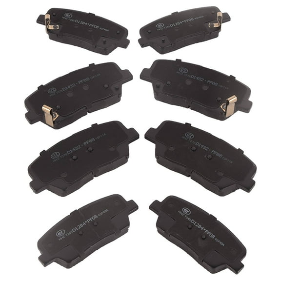 TOPAZ D1432 D1284 Front and Rear Ceramic Brake Pads Kit Replacement for Hyundai Santa Fe 2010-2012, Santa Fe Sport 2013-2016, Kia Sorento 2011-2015