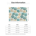 thumbnail image 2 of Throw Blanket for Couch, Blue White Donut Print Super Soft Fuzzy Comfy Warm Throw Blanket, Cuteness Lightweight Cozy Plush Flannel Blanket & Throws for Sofa and Bed All Season, 2 of 5