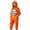 Z28-Orange, variant on YUEHUA Adult Halloween Cozy Onesie, Men Women Unisex Hooded Zipper Jumpsuit, Orange Pumpkin Face Print Relax Loungewear for Couple Indoor Wear