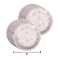thumbnail image 4 of Snow in Love Pink Snowflake Party Supplies - Bridal Shower Party Supplies 64 Piece Tableware Set Includes Large 9" Paper Plates Dessert Plates, Cups and Napkins Kit for 16, 4 of 9