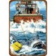 thumbnail image 1 of Placa Metal Vintage Pescadores Tiburones Pintura Hierro Rectangular Arte Pared 20x30cm, 1 of 9