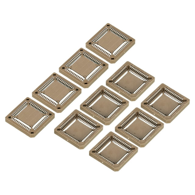 Unique Bargains Pack of 10 PLCC52P IC Socket 52Pin 1.26mm Pitch SMT Surface Mounted Devices
