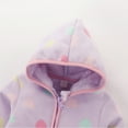 thumbnail image 5 of ATAIKU 1-6T Toddler Polar Fleece Jacket Hooded Baby Girls Autumn Winter Long Sleeve Thick Warm Outerwear - Purple Love Heart, 5 of 6