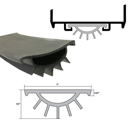 - Pemko PK9BL Replacement Black Vinyl Weatherseal for Door Bottom Door Shoes for 36