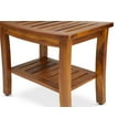 thumbnail image 5 of TeakCraft Teak Shower Bench with Shelf 21 Inch, Fully Assembled Teak Wood Shower Stool & Spa, Shower Bench for Elderly, Indoor and Outdoor Use, The Hermod, 5 of 6