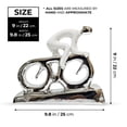 thumbnail image 2 of Accent Collection Abstract Cyclist Sculpture, 9" Ceramic Living Room Console Table Decor, Desk Figurine Ornament, Gifts, 2 of 7