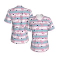 thumbnail image 3 of Yiaed Flamingo1 Print Women's T Shirt V-Neck Short Sleeve Shirt Casual Breathable Tee Summer Tops-Small, 3 of 5