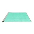 thumbnail image 2 of Ahgly Company Machine Washable Indoor Rectangle Solid Turquoise Blue Modern Area Rugs, 5' x 8', 2 of 4