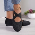 thumbnail image 5 of Tao Tao Casual Shoes Knits Sneakers Women Wide Head Hollow-Out Mocassins Shoes Flat Heel Sandals for Spring Summer Autumn Black 40, 5 of 9