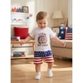 thumbnail image 3 of BemeyourBBs Toddler Baby Boy 4th of July Outfit Patriot Independent Day Clothes Cute American Flag Raccoon Short Sleeve T-shirt and Shorts Set Toddler Boy 2 Piece Summer Outfit, 3 of 9