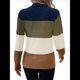 thumbnail image 3 of Suéteres de Bloque de Color para Mujer, Blusas de Larga con Cuello Alto, Suéter de Punto Holgado. Albaricoque XL, 3 of 7