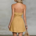 thumbnail image 5 of Enjoytime Linen Dress Women Sleeveless Halter V-Neck Backless Mini Dress Beach Vacation Plus Size Summer Dresses, 5 of 5