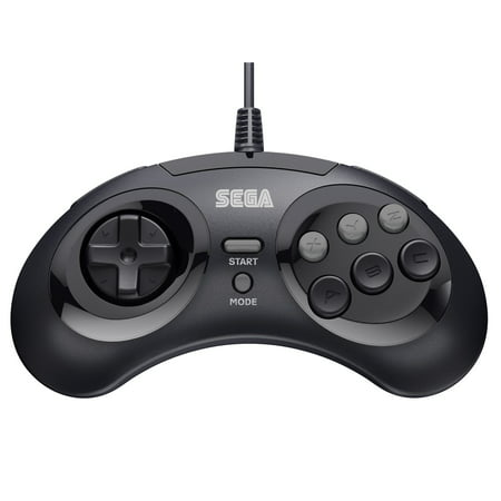 Retro-Bit Official SEGA Genesis Controller Classic 8 - Button Arcade Pad USB Port for PC , Mac , Steam , (Best Arcade Controller For Raspberry Pi)