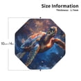 thumbnail image 2 of Lsque Night Sky Turtle Pattern 4" Drink Coasters Set of 4, PVC Leather Absorbent Coasters, Table Coaster Set Decorative Coffee Cup Coasters Housewarming Gift -Octagon, 2 of 6