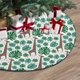 thumbnail image 3 of FMSHPON Giraffes Palm LeavesDots Xmas Christmas Tree Skirt Stand Mat for Holiday Party Decoration Indoor Outdoor 48 inches, 3 of 3
