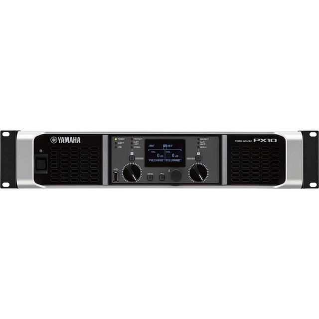 Amplificador PX10 Yamaha Poder Digital 1000W Yamaha Puerto USB 2.0 Negro-Plata