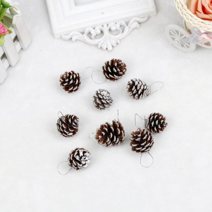 9PCS Christmas Pine Cones Baubles Xmas Tree Party Hanging Decorations Ornament