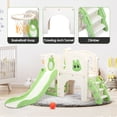 thumbnail image 5 of Nyeekoy 8 in 1 Toddler Slide, Kid Slide Freestanding, for Age 1-3, with Basketball Hoop and Telescope, Indoor Outdoor,Green, 5 of 16