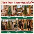 thumbnail image 5 of Moonsun 4.5ft Pre-Lit Christmas Tree, 350 PE & PVC Tips, Full Artificial Tree with 120 Warm White & Multicolor Lights, 50 Red Berries, Metal Stand for Home Office Holiday Decor, 5 of 9