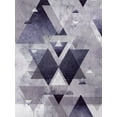 thumbnail image 2 of Urban Epiphany 19x24 Black Ornate Wood Framed with Double Matting Museum Art Print Titled - Purple Geometric, 2 of 4