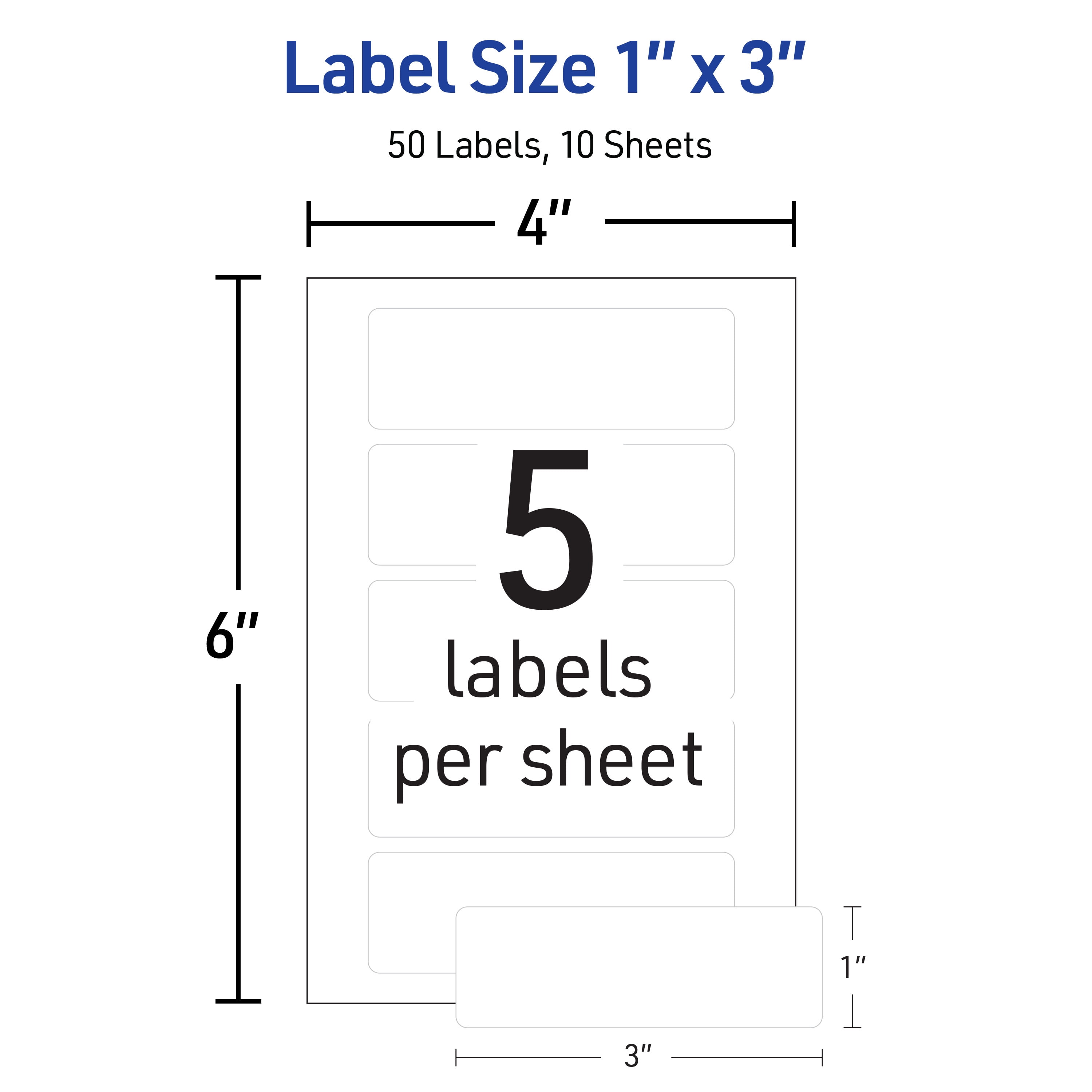 Avery No-Iron Fabric Labels, 1" x 3", 10ct (40725)