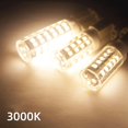 thumbnail image 2 of Paquete de 6 bombillas LED G9, equivalente a 5 W, bombillas halógenas G9 de 50 W, 400 lm, luz blanca cálida de 3000 K, sin parpadeo, CA 220-24, 2 of 4