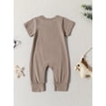 thumbnail image 3 of Bagilaanoe Newborn Baby Boys Summer Jumpsuit Short Sleeve Bodysuit 3M 6M 12M 18M 24M Infant Casual One Piece Romper, 3 of 9