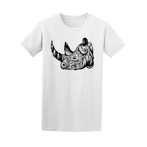Hand Drawn Rhino Tee Men's -Image by Shutterstock