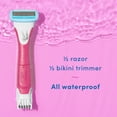 thumbnail image 3 of Rasoir et taille-bikini pour femmes Schick Hydro Silk TrimStyle, 3 of 18
