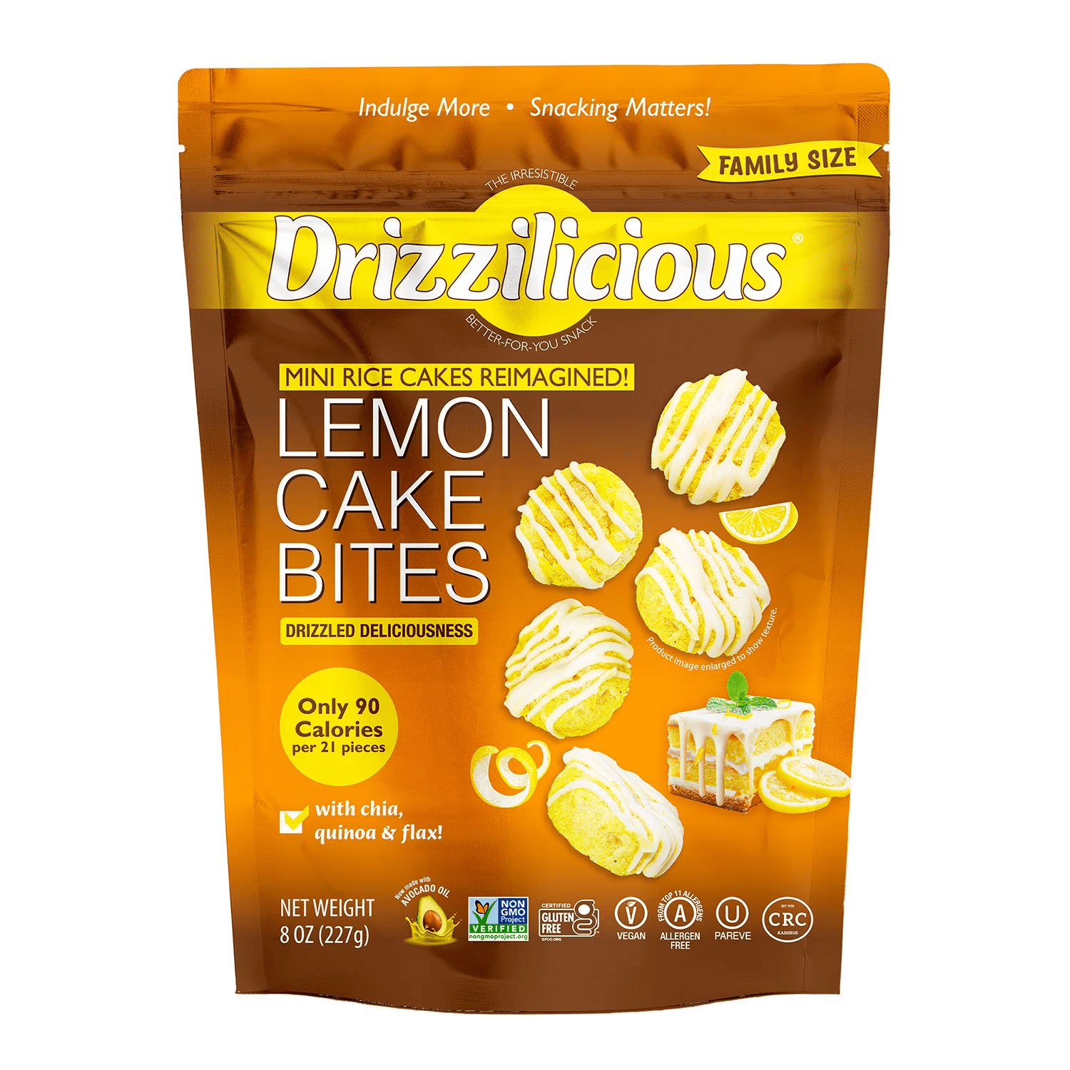 Drizzilicious Lemon Cake Mini Rice Cakes – 8 oz