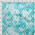 thumbnail image 4 of oneOone Georgette Viscose Turquoise Blue Fabric Geometrical Water Color Craft Projects Decor Fabric Printed By The Yard 42 Inch Wide, 4 of 4