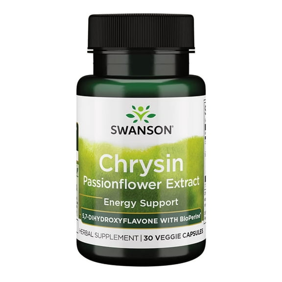 Swanson Chrysin Passion Flower Extract 30 Veggie Capsules