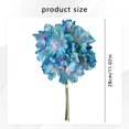 thumbnail image 3 of Blue Artificial Hydrangea Flowers, 11 Inch Dried‑Textured Silk Hydrangea Flowers With Stems 3 Pcs Fake Flower Bouquet Faux Floral Stems Bulk for Table Wedding Home Decor, 3 of 5