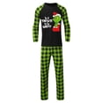 thumbnail image 2 of Conjuntos de pijamas navideños familiares a juego Grinch 2024, pijama de Grinch con parte superior y pantalones de pijama a cuadros, pijama de Grinch para niños y adultos para la familia, Mujer XXL, 2 of 5
