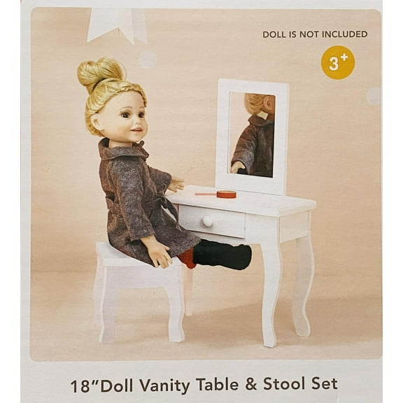 Olivia's Little World 18" Doll Vanity Table & Stool Set