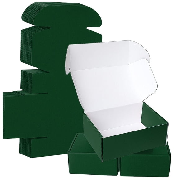 Ucanpack Deluxe Mailer Box Corrugated Moving Boxes 3mm Thick Small, Green, 4 x 4 x 4" - 50 Pcs