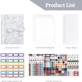 thumbnail image 3 of HLONK Travel Journal  A5 Multifunctional Traveler‘s Diary with Budget Planner  Loose Leaf Notebook with Two Zipper Pockets Travel Theme Stickers  Trip Organizer  World Travel Gifts for Wo, 3 of 7