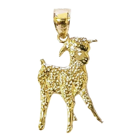 14K Yellow Gold Sheep Pendant