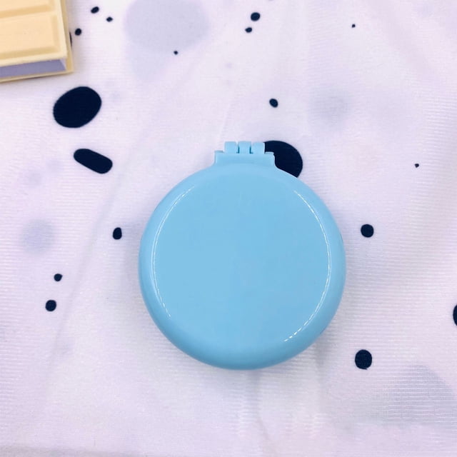 Mini Brosse à Cheveux Miroir Pliable, Brosse de Poche Ronde Portable pour Cheveux Raides et Bouclés, Brosse Coussin, Massage du Cuir Chevelu, Brosse Miroir