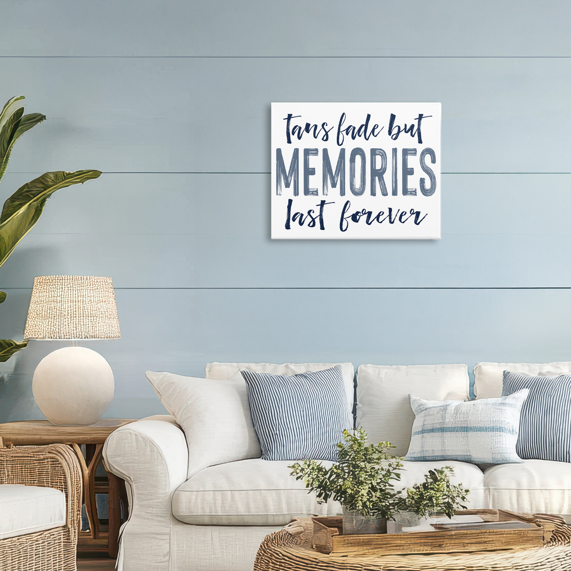Summer Memories Last Forever Canvas Wall Art, design by Lettered and Lined