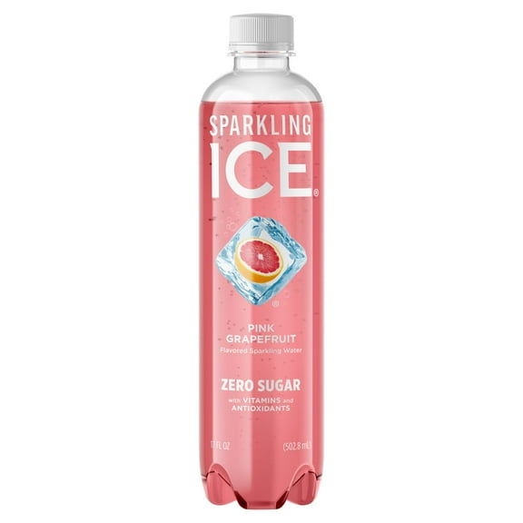 Sparkling Ice® Naturally Flavored Sparkling Water, Pink Grapefruit 17 fl oz Plastic Bottle (Pack of 2)