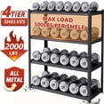 thumbnail image 3 of 36"W Black Metal Shelving Unit, 4 Tier Garage Storage Shelves, Heavy Duty Adjustable Storage Rack for Kitchen Garage Organization, 14"D x 36"W x 44"H, 3 of 7