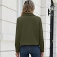 thumbnail image 3 of Resicozy Womens Fashion Cropped Jacket Corduroy Button Down Long Sleeve Coats Lightweight Plain Jackets with Pockets 2026 Army Green M, 3 of 4