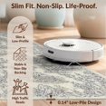 thumbnail image 6 of Design&I 8'x10' Washable Area Rug Extra Large Skid-Resistant Low Profile Chinoiserie Vintage Floral Toile With Bird And Pagoda Garden for Living Room, Family, 6 of 7
